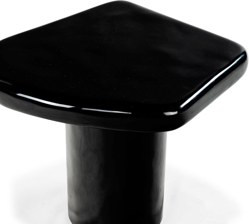 SAFAVIEH Couture Collection - Rhianna Black Concrete Accent Table, Sculptural...