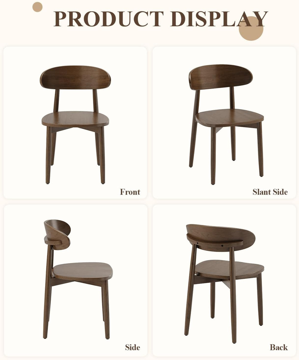 MALOL Wooden Dining Chairs Set of 6, Mid Century Modern Dining Room Chairs, A...