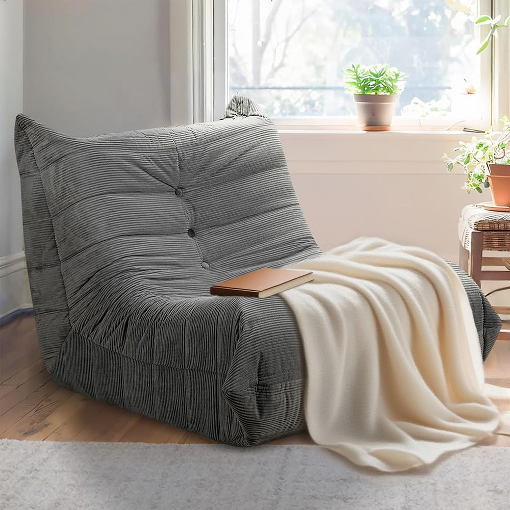 Bean Bag Chairs for Adults, Memory Foam Couch Sofa Chair,One-piece Foam Paddi...