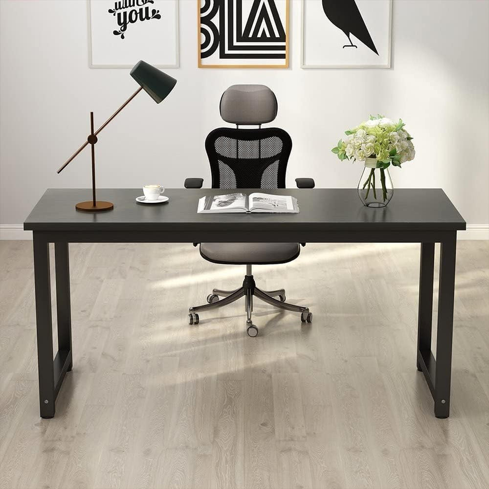 Tribesigns Modern Computer Desk, 63 inch Large Office Desk Computer Table Stu...
