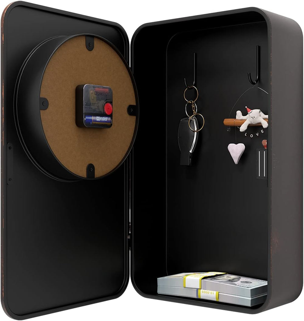 Abdurey Retro Old Telephone Wall Clock with Hidden Safe