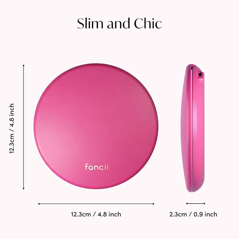 Fancii Taylor Compact Travel Mirror with Light, Rechargeable, 10x /1x Magnify...