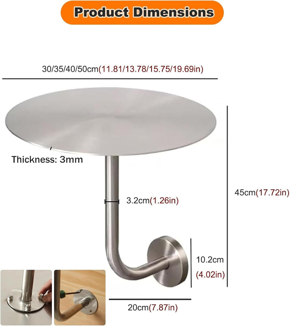 Floating Coffee Table,Wall Mounted Round End Table for Pub & Juice Bar,Sp...