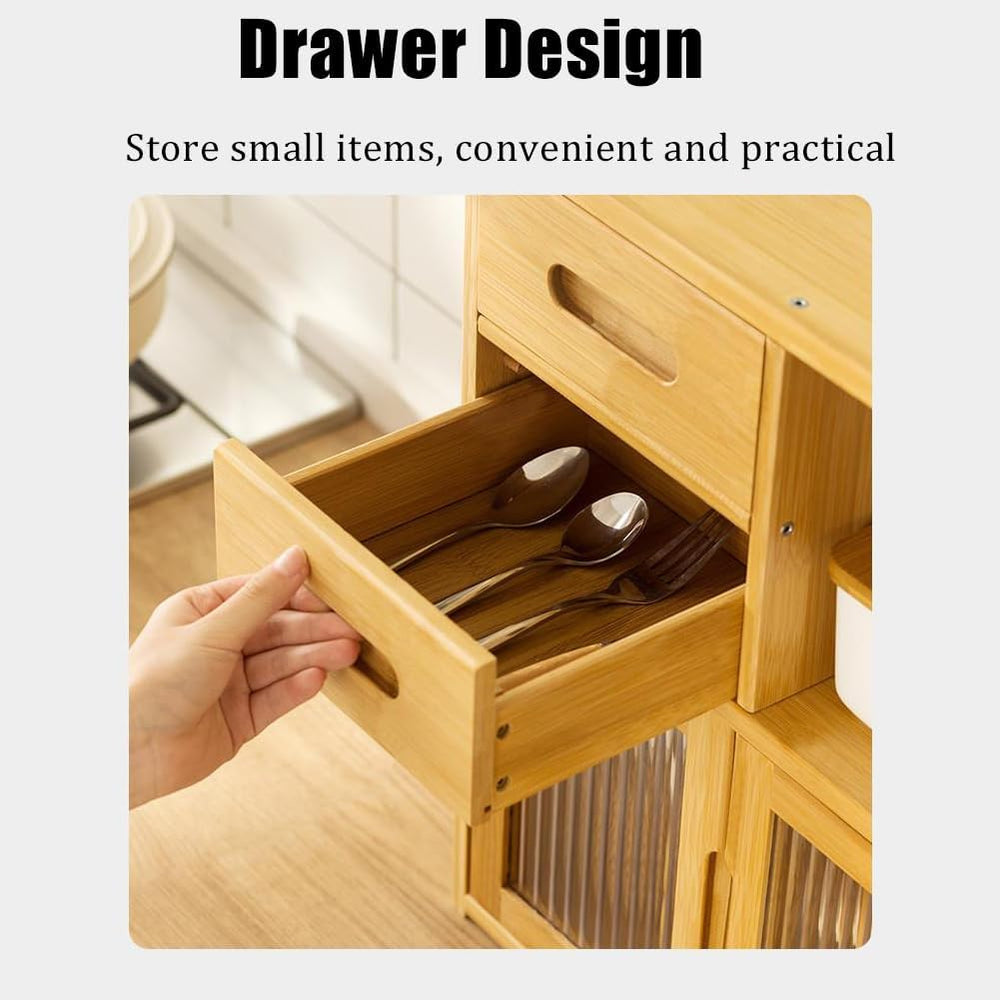 Countertop Cabinet, Small Countertop Pantry, Countertop Storage Cabinet with ...