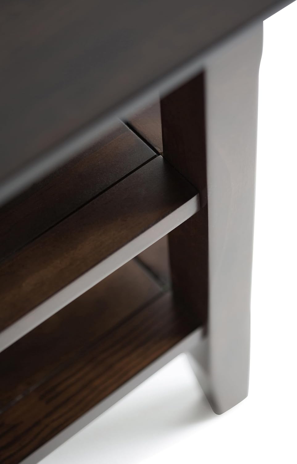 SIMPLIHOME Acadian Solid Wood 14 inch Wide Transitional-Style Narrow Side Tab...