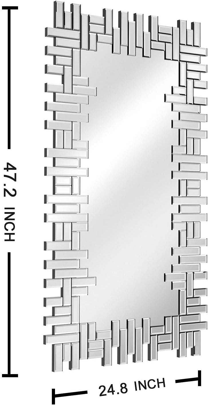 KOHROS 25"×47" Modern Venetian Decorative Wall Mirror for Living Ro...