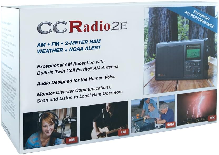 C. Crane CC Radio-2E Enhanced Portable AM FM Weather and 2-Meter Ham Band (Ti...