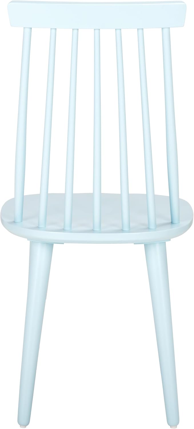 SAFAVIEH Furniture - Burris Side Chair Set of 2 - Pale Blue - Solid Wood - Mo...