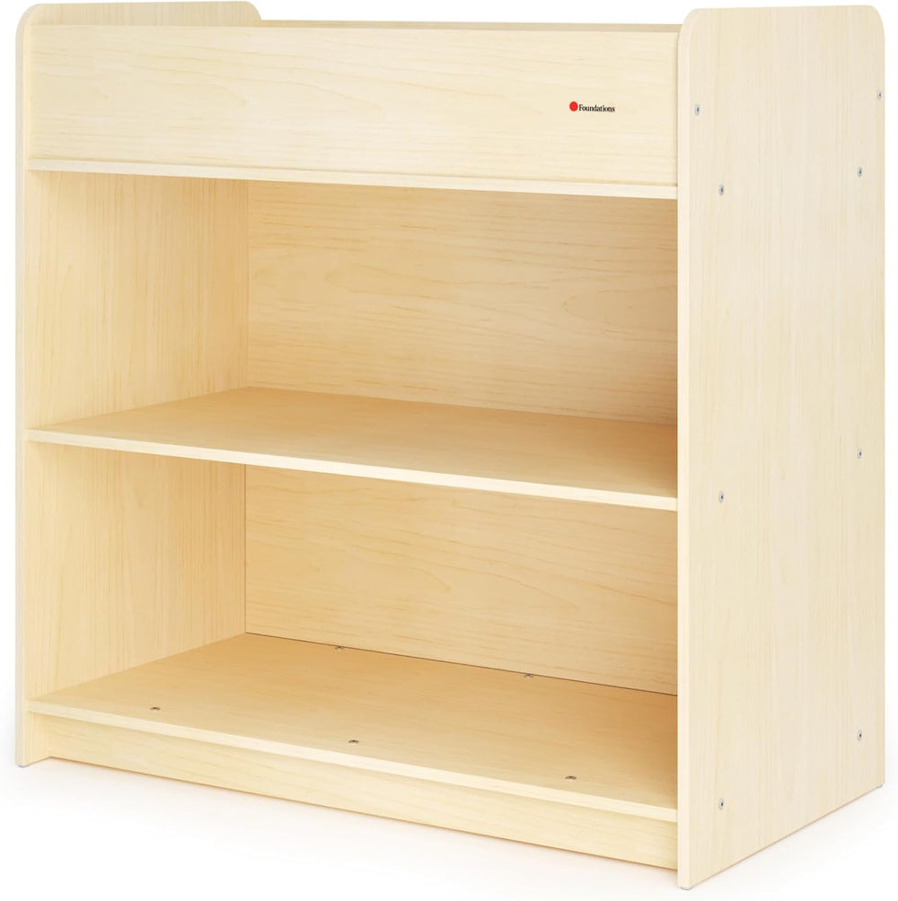 Foundations SafeStart Daycare Changing Table w/Built-In Shelving, Natural