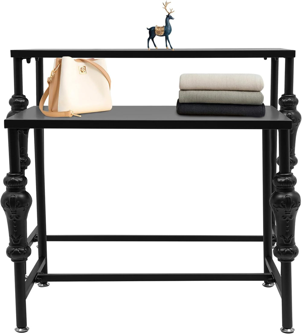 Set of 2 Industrial Retail Display Nesting Tables,Standing Retro Boutique Uni...