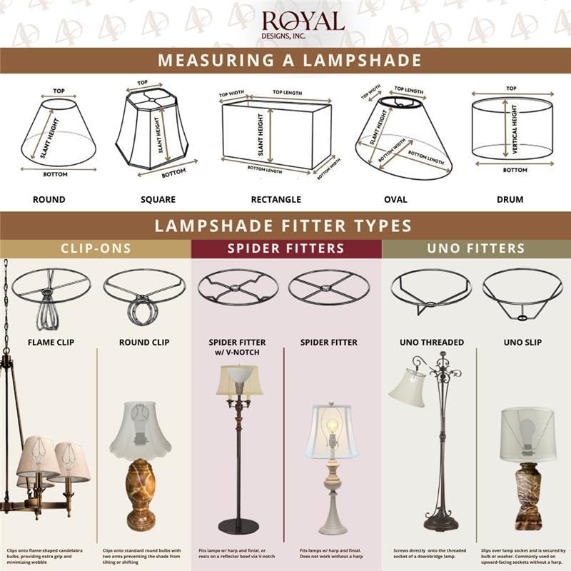 Royal Designs, Inc. DSO-68-16BG Rectangle Cut Corner Bell Designer Lamp Shade...