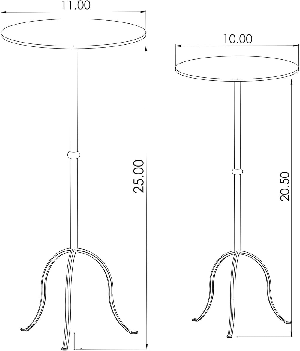 East at Main Agate Stone Cocktail and Martini Tables Set of 2 – Handcrafted A...