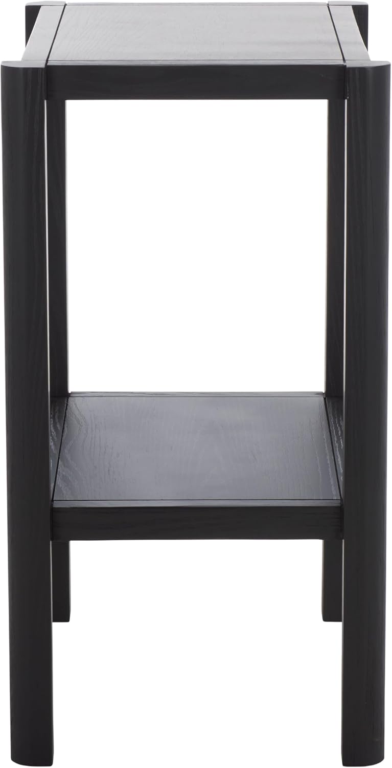 SAFAVIEH Home Collection - Hendro Accent Table, Black Rectangular Side Table ...