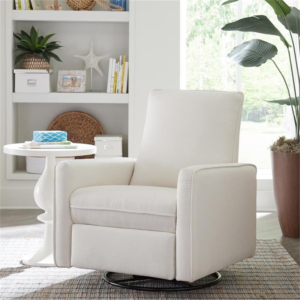 Davinci Penny Recliner and Swivel Glider in Performance Cream Eco-Weave, Wate...