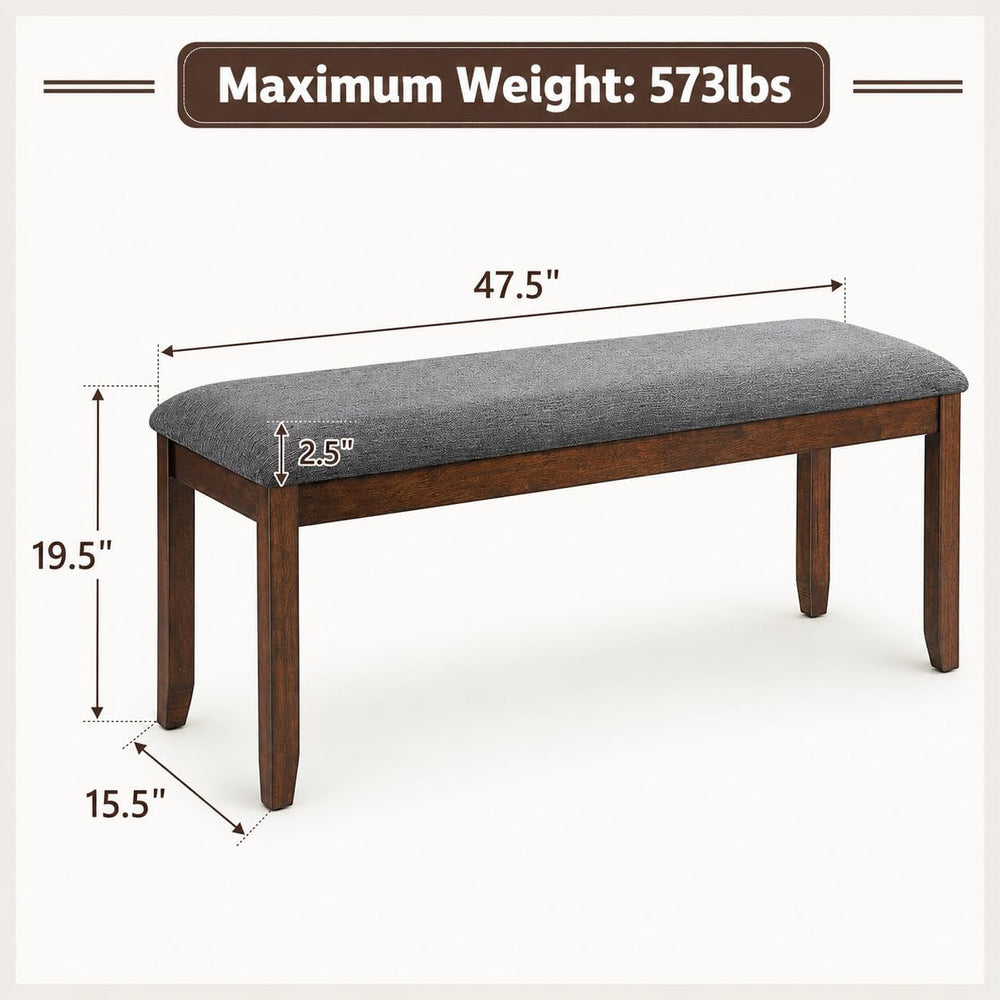 NAFORT Dining Bench Entryway Bench Upholstered Dining Bench