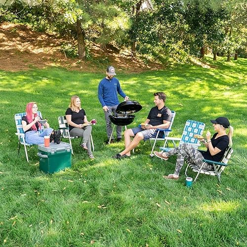 Lawn Chair USA Folding Aluminum Outdoor Patio Lawn Chair | Heavy-Duty Webbed ...