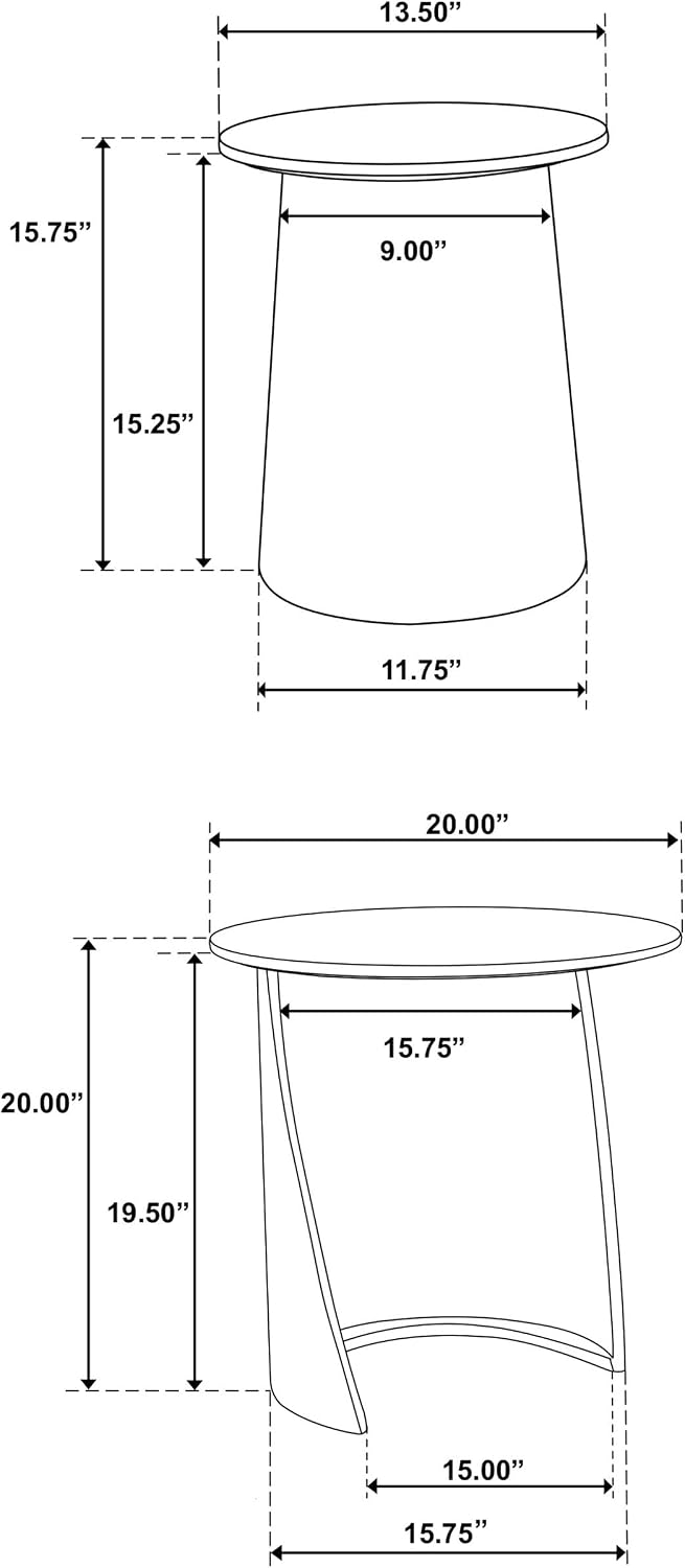 Coaster Home Furnishings - Yency - Mango Wood - 2-Piece Round Nesting Tables ...