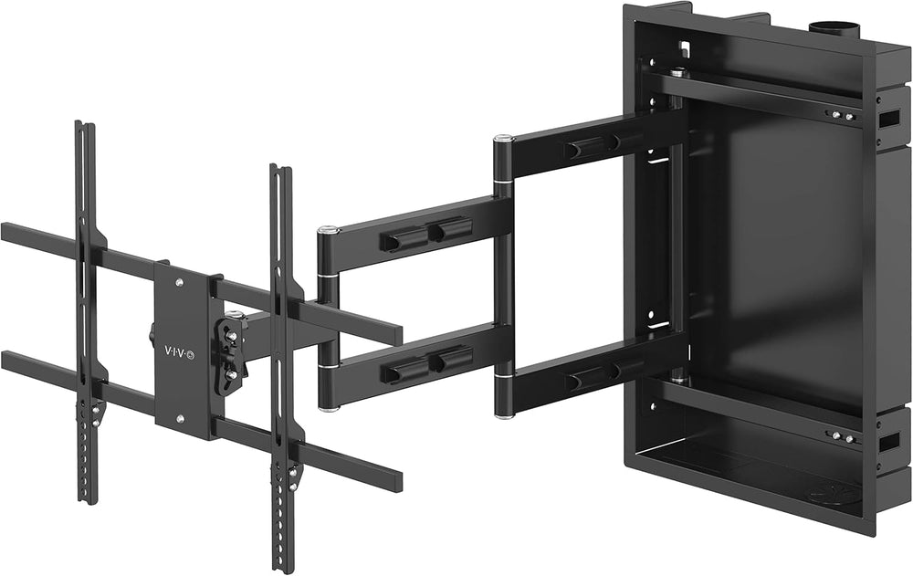 VIVO Recessed 50 to 75 inch LED LCD TV Wall Mount, Articulating Full Motion i...