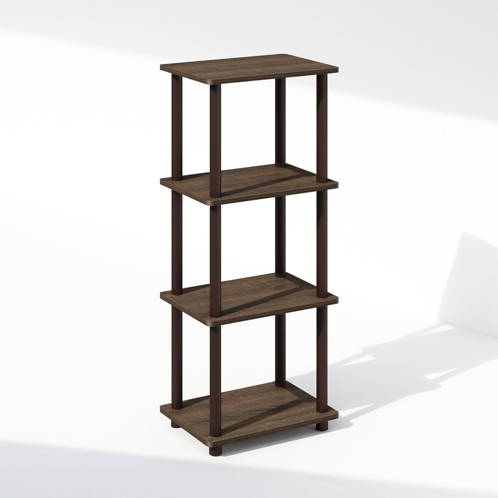 Furinno Turn-N-Tube Side Table, 3-Tier End Table with Open Shelf, Easy Assemb...