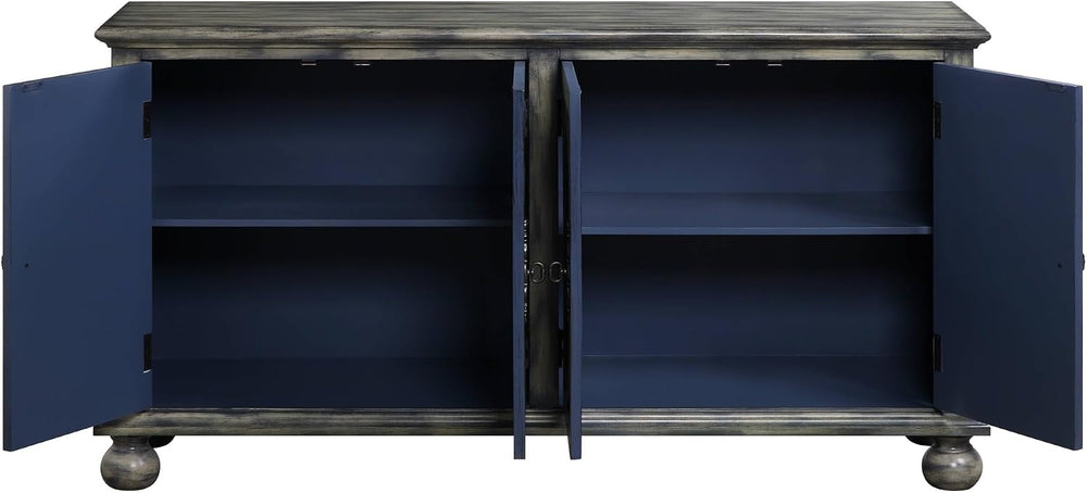 Rustic Console Cabinet witn Drawers, Storage Pantry Sideboard Locker for Livi...