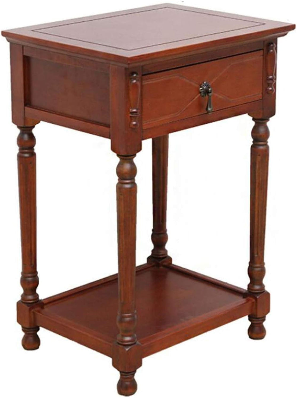 Telephone Table, American Bedside Table with Drawers,The Sofa Beside The Cabi...