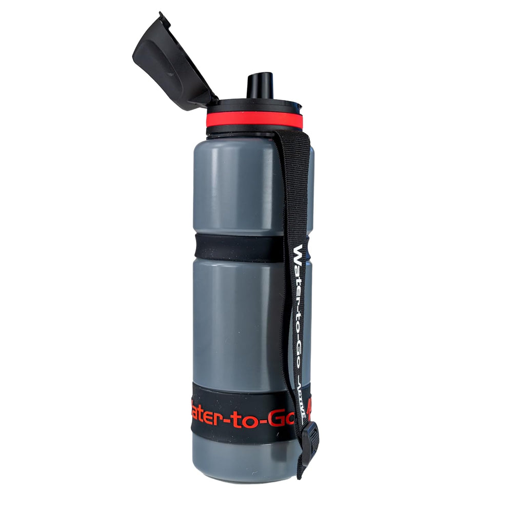 Water-to-Go Active Water Purifier Bottle, 26oz (Red)