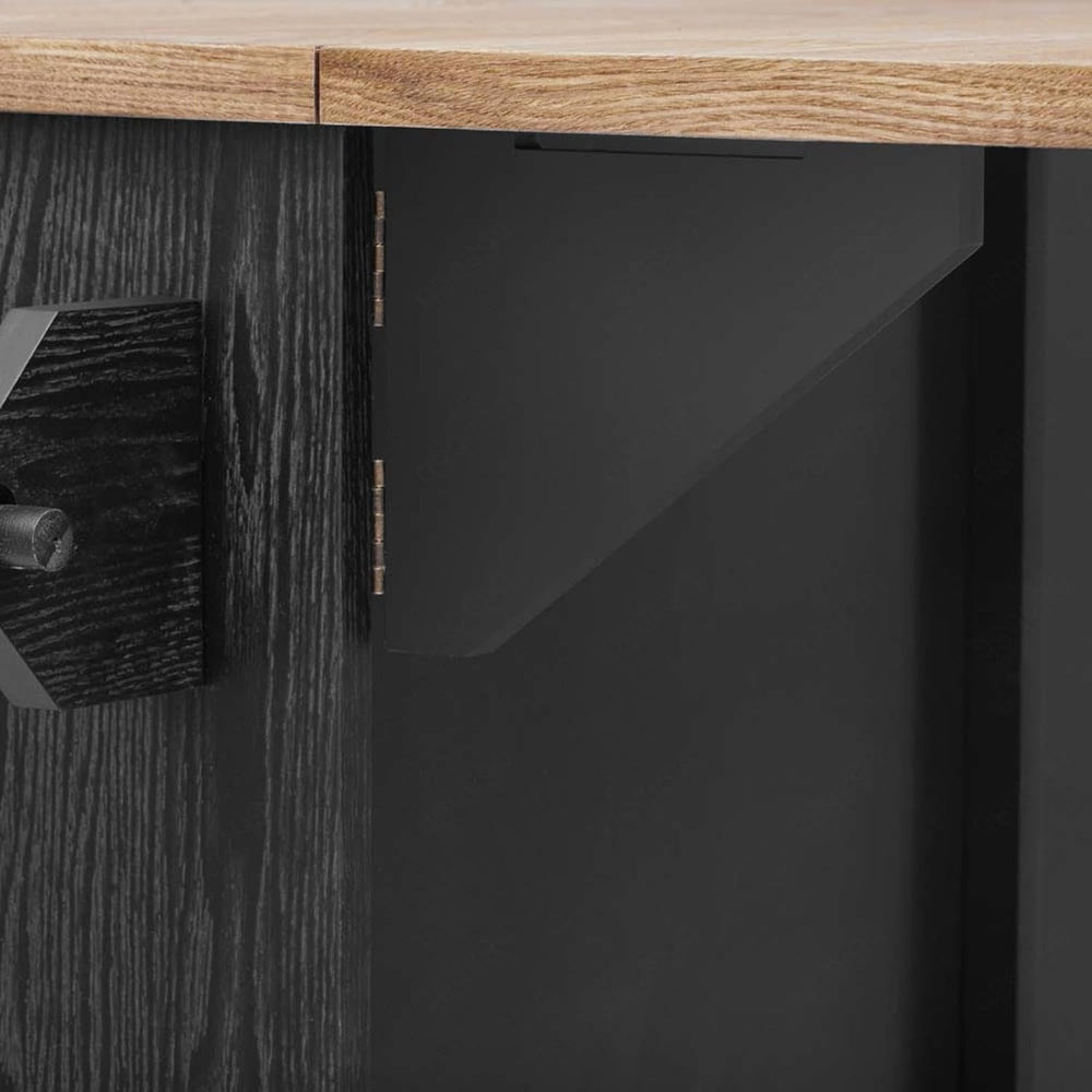 Rolling Kitchen Island with Drop Leaf Height-Adjustable Shelves, Kitchen Isla...