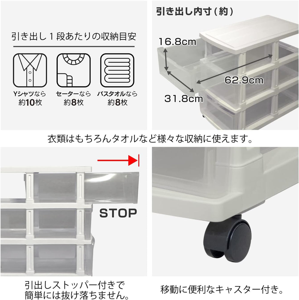 eming (emingu) rongusutokka- 3 Tier White