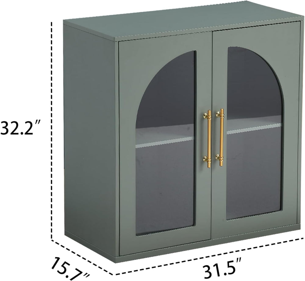 31.5'' Display Sideboard Cabinet With Arched Glass Doors