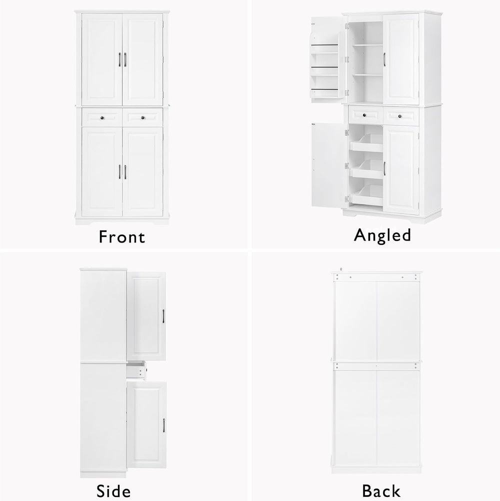 71" Tall Kitchen Pantry Cabinet with Storage, Cupboard for Kitchen