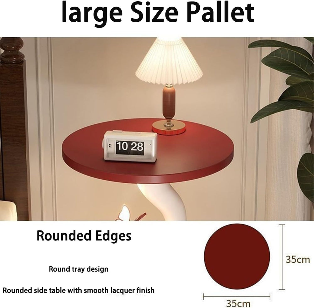 Round Resin Side Table, Cute Animal Accent Table, Small End Table Decorative ...