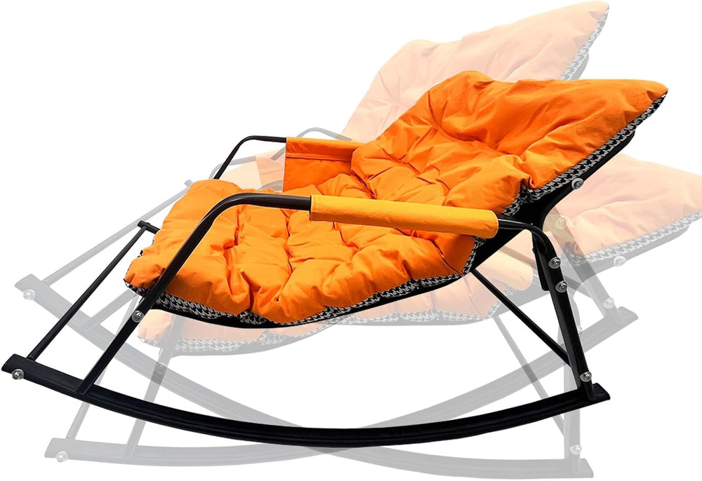 Oversized Rocking Chair - 400lb Capacity Recliner w/Cushion, Breathable Mesh ...