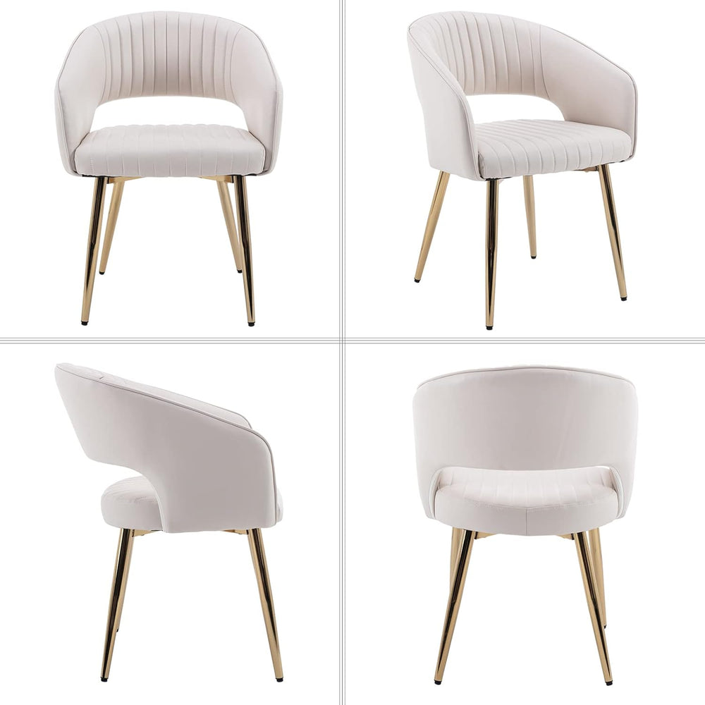Modern Dining Chairs Set of 6, Upholstered PU Leather Dining Room Chairs with...