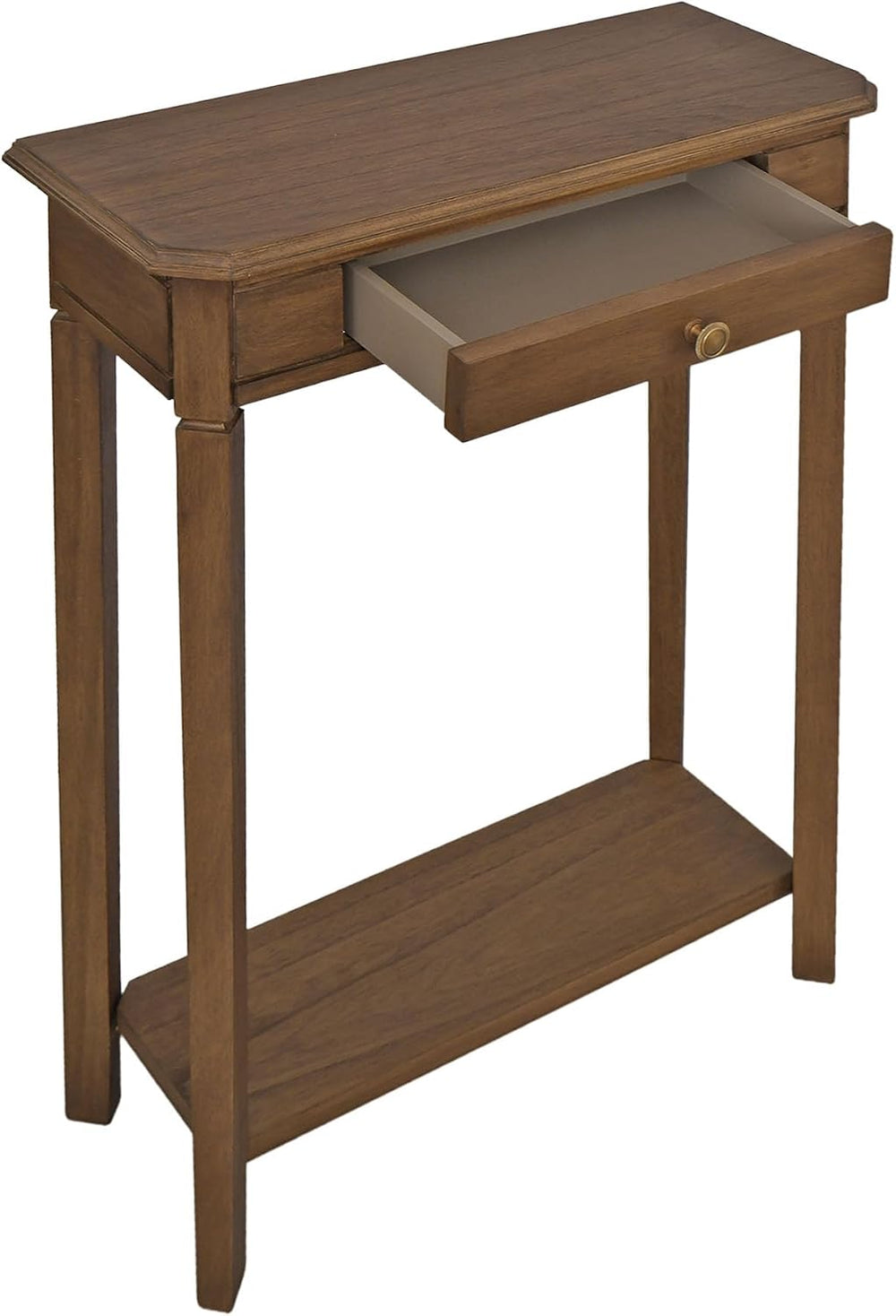 East at Main Marnie Natural Narrow Console Table for Entryway with Drawer | 2...