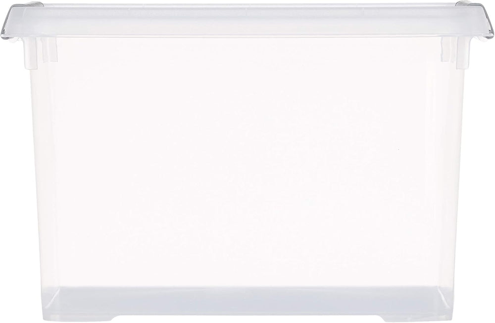 Curver Storage Box Handy Plus with lid 20L in Transparent/Silver, 40 x 29 x 2...