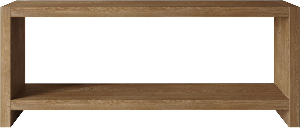 LUMISOL 63-Inch Farmhouse Console Table with Shelf, Light Brown | 2-Tier Rust...