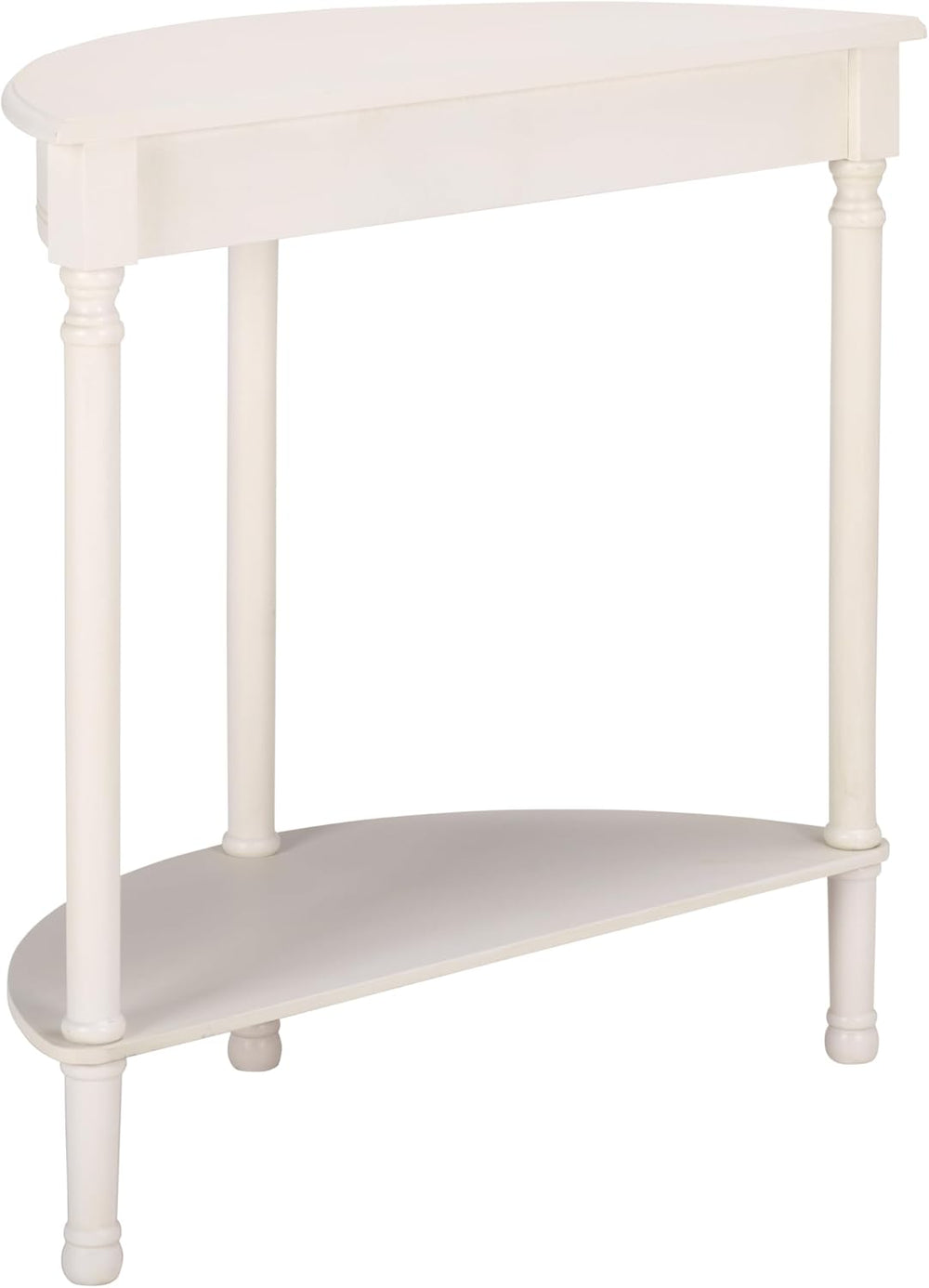 SAFAVIEH Furniture - Tinsley Half-Round Console Table - Ivory - Solid Wood - ...