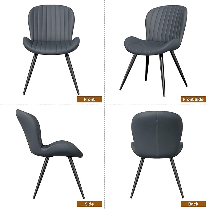 Dining Chairs Set of 6 Modern Fabric Dining Room Chairs Upholstered Dining Ch...