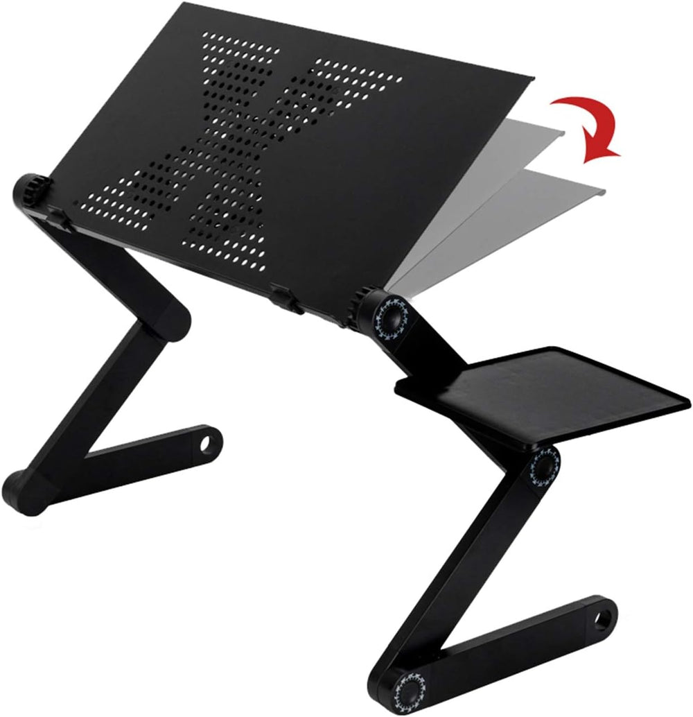 360-Degree Rotation Multifunctional Portable Folding Table with Fan & Mou...