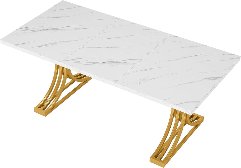 Tribesigns 63-Inch Rectangular Dining Table for 4 to 6, Modern Kitchen Table ...