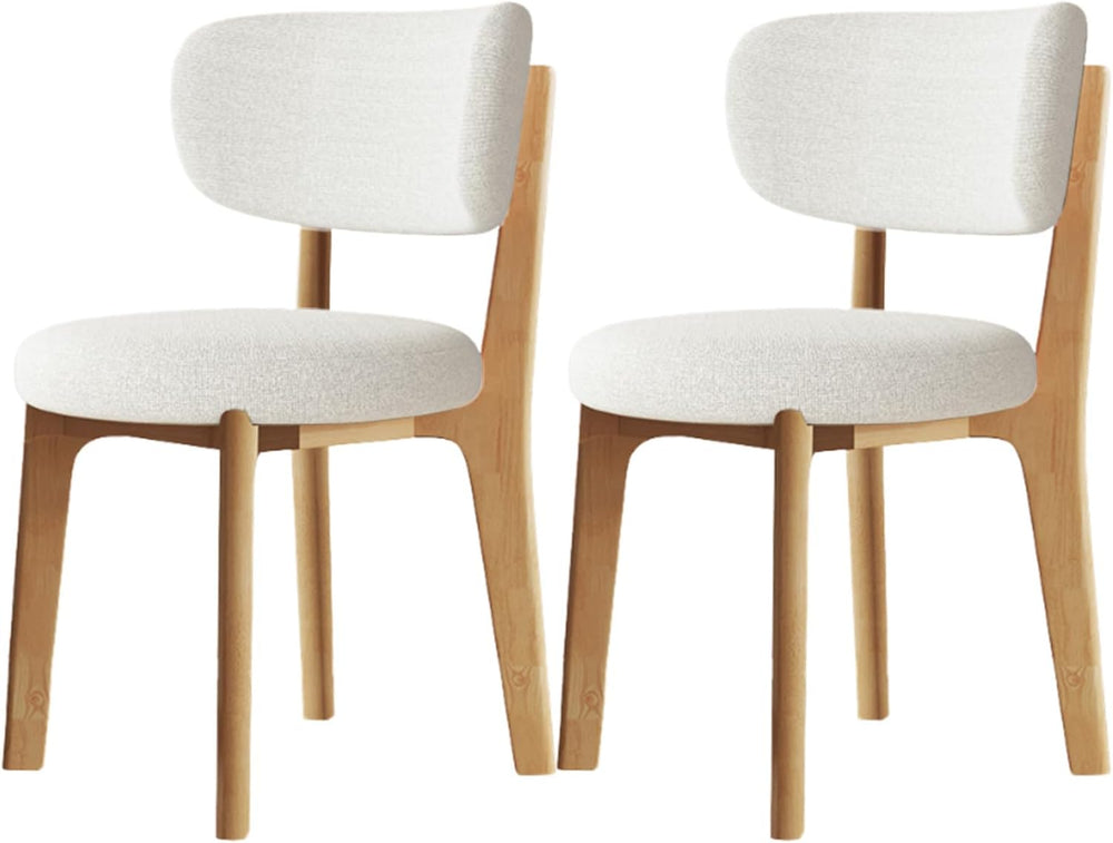 Solid Wood Dining Chairs Set of 2,Mid Century Modern Dining Chairs with Curve...