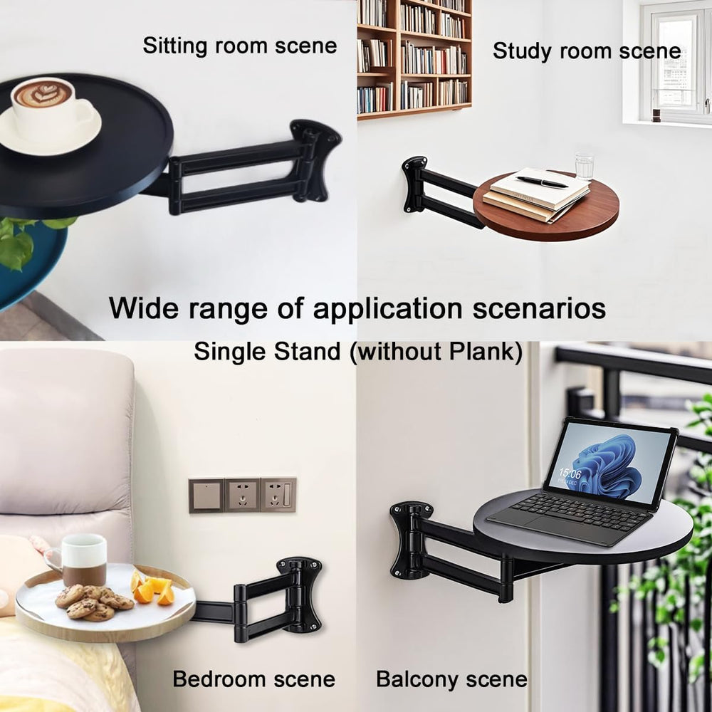 Wall Floating Nightstand Shelf Brackets,Foldable,Rotatable