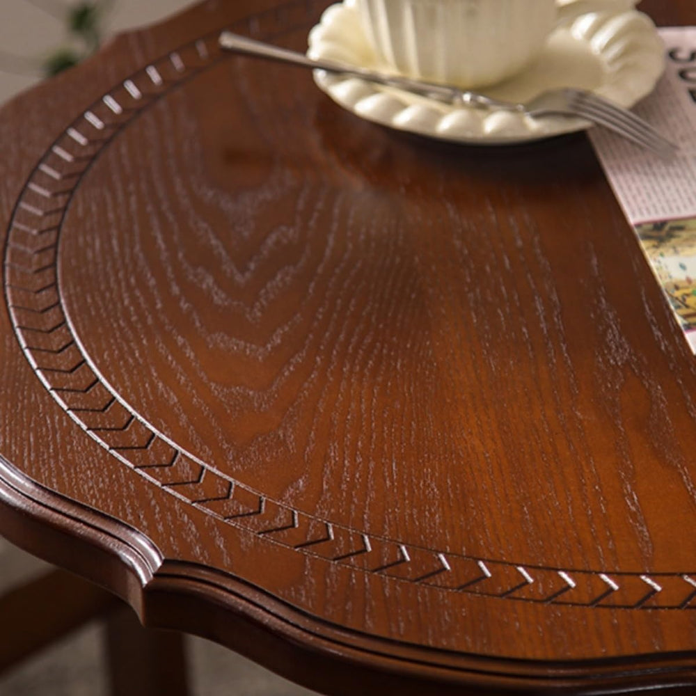 ENGENDER Couch Side Table Retro Wooden Round Table Coffee Furniture Sofa Side...