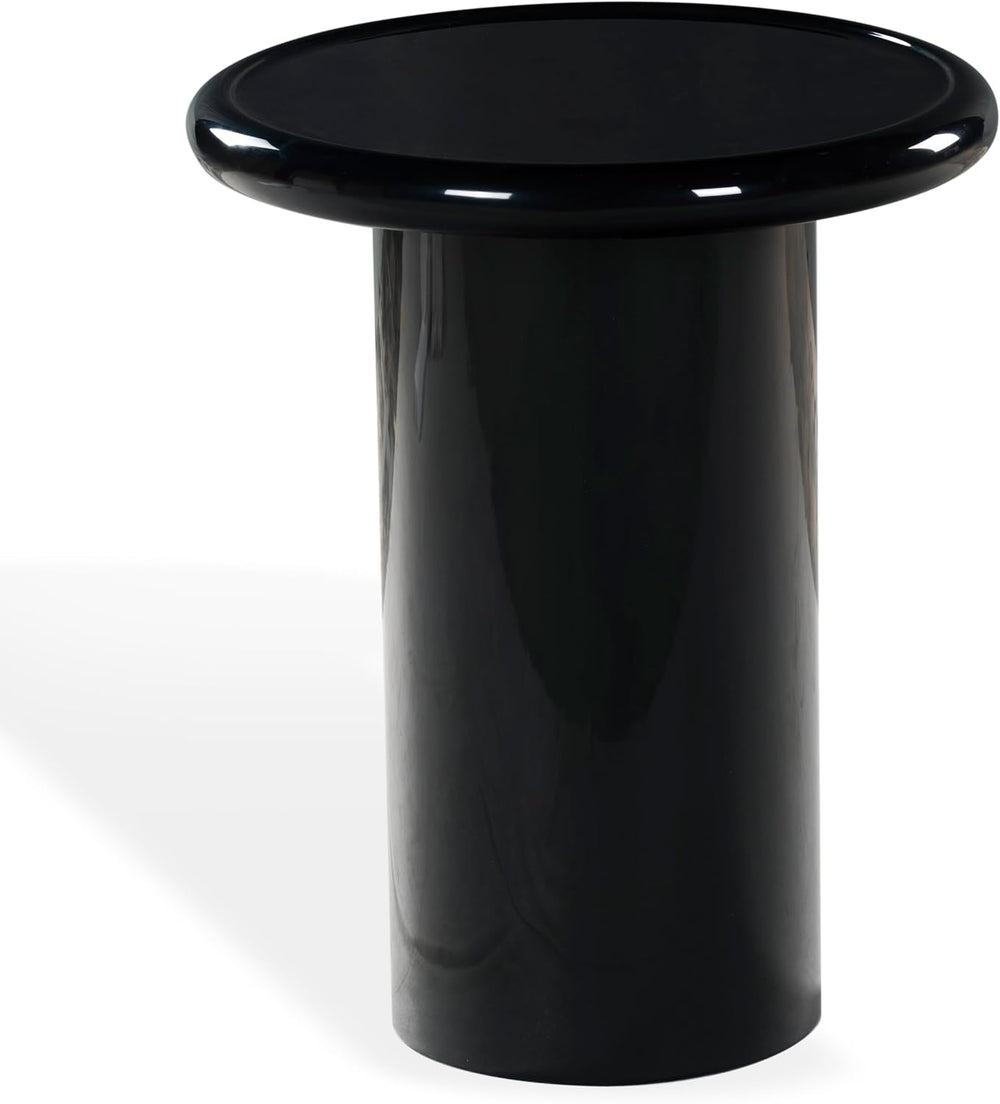 SAFAVIEH Couture Collection - Lolita Black Concrete Accent Table, Modern Roun...