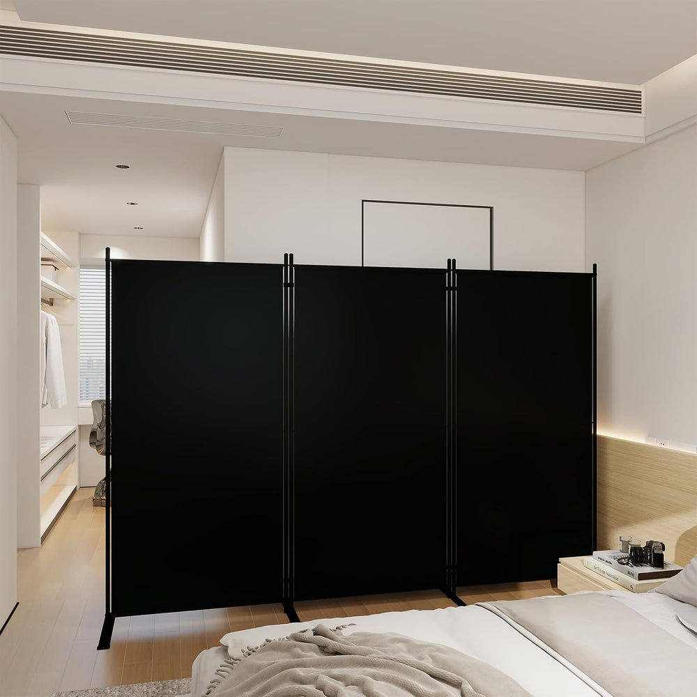T&Jero 3-Panel Folding Room Divider, 6ft Tall Portable Privacy Screen Wal...
