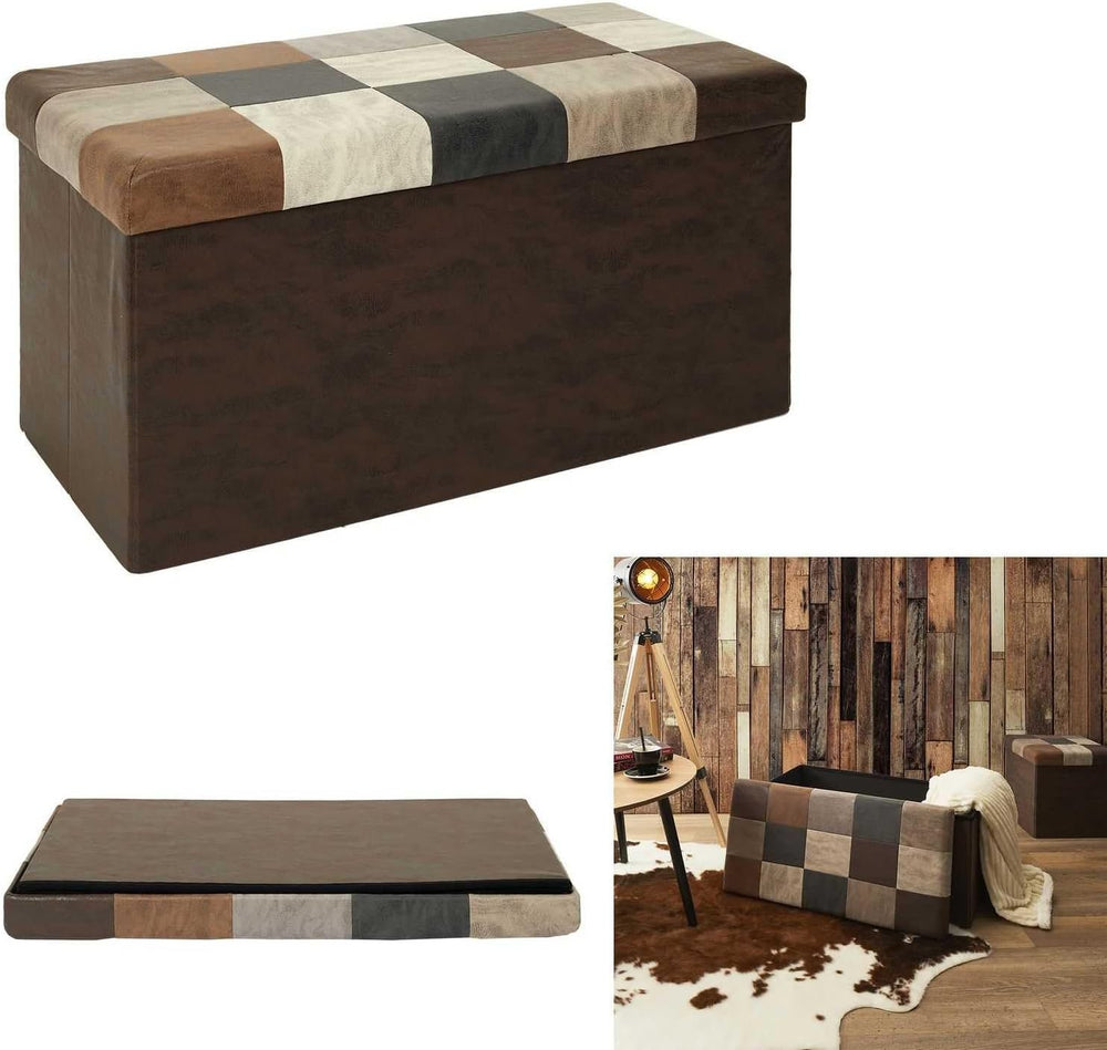 HOME DECO FACTORY, HD7666, Patchwork PU M2, Bistro Indus Furniture, Folding C...
