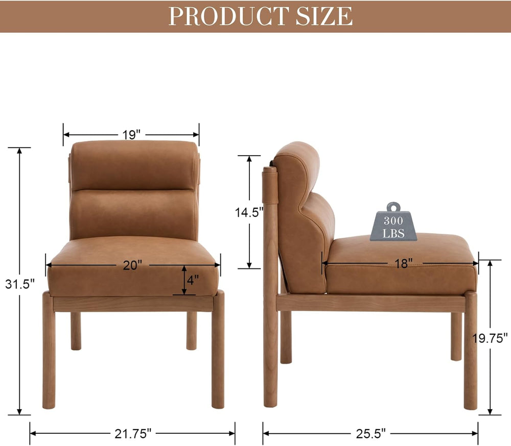 CIMOTA Modern Upholstered Dining Chairs Set of 4, Faux Leather Kitchen & ...