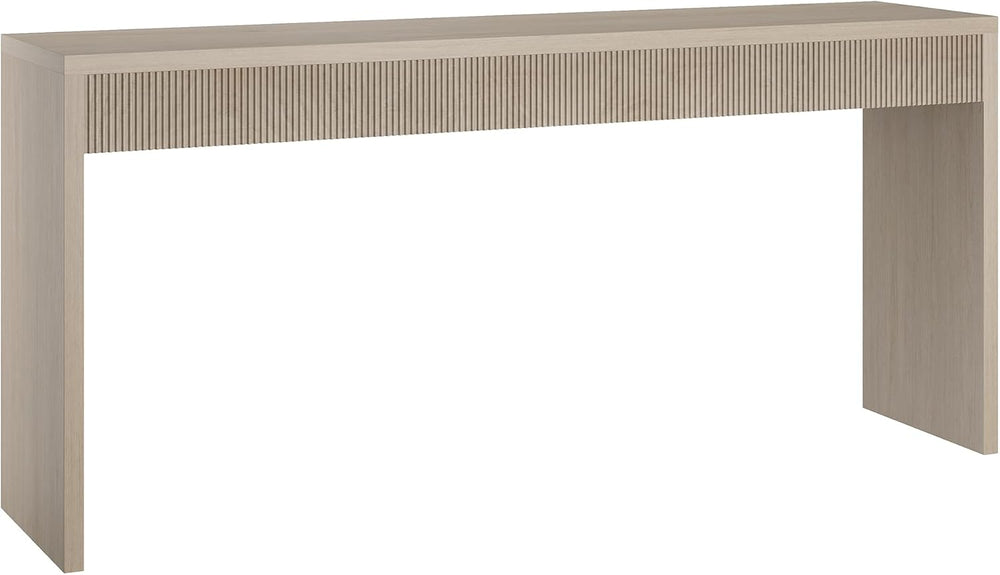 Henn&Hart 64" Rectangular Fluted Console Table, Ribbed Entryway Tabl...