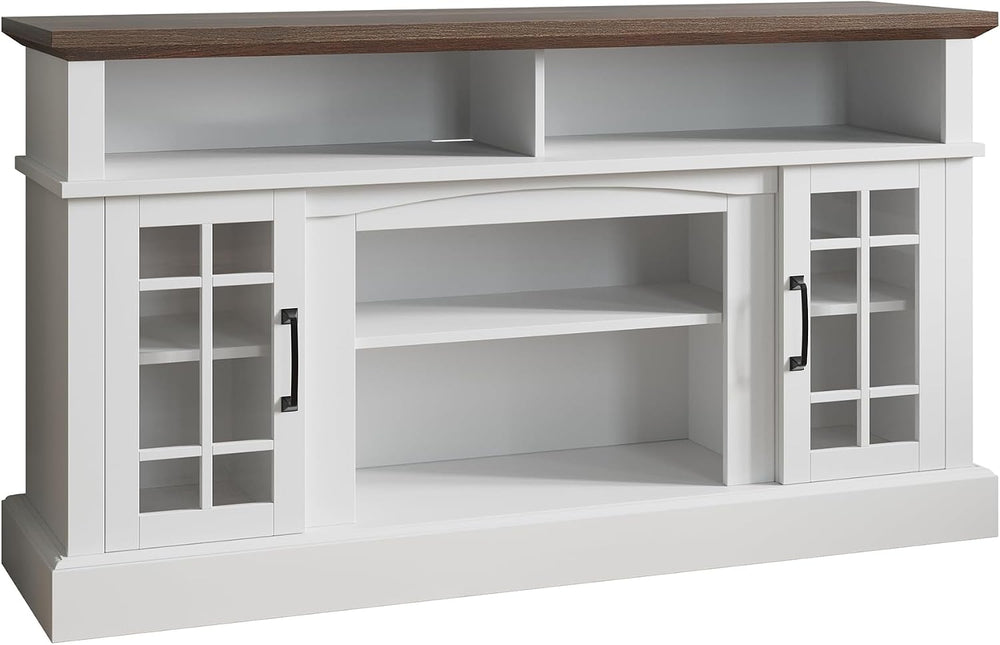 BELLEZE 58 Inch TV Stand, Rustic Wood Entertainment Center for TVs up to 65&q...
