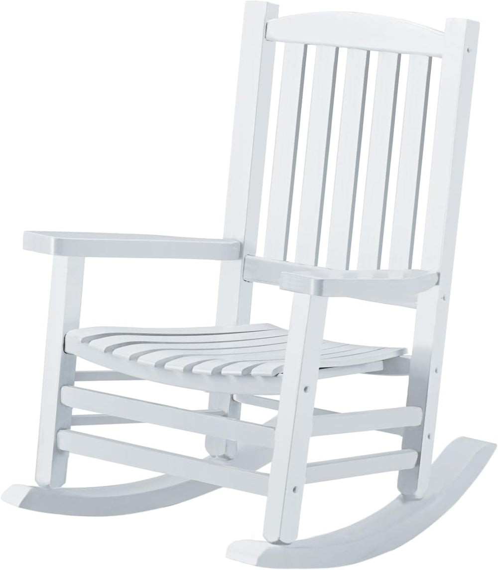 Hupmad Wooden Rocking Chair Outdoor Oversized Porch Rocker Chair,Patio Wooden...